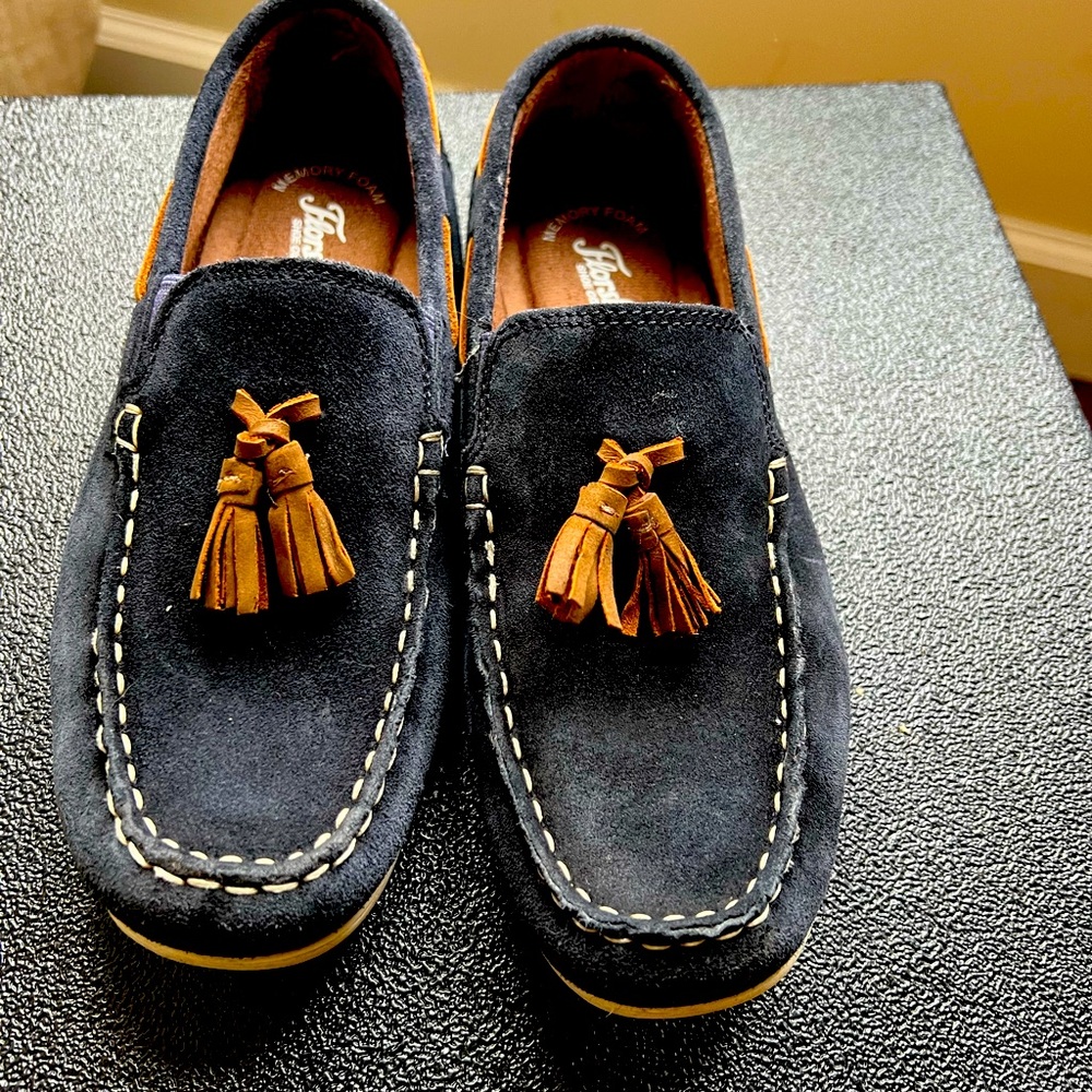 Navy blue boys loafers